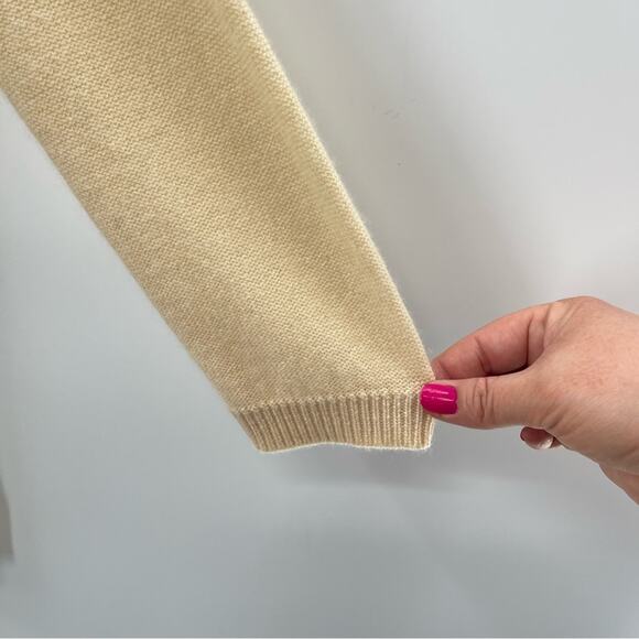 Magaschoni Colorblock 100% Cashmere Crewneck Asymetrical Lightweight Sweater - Picture 4 of 13